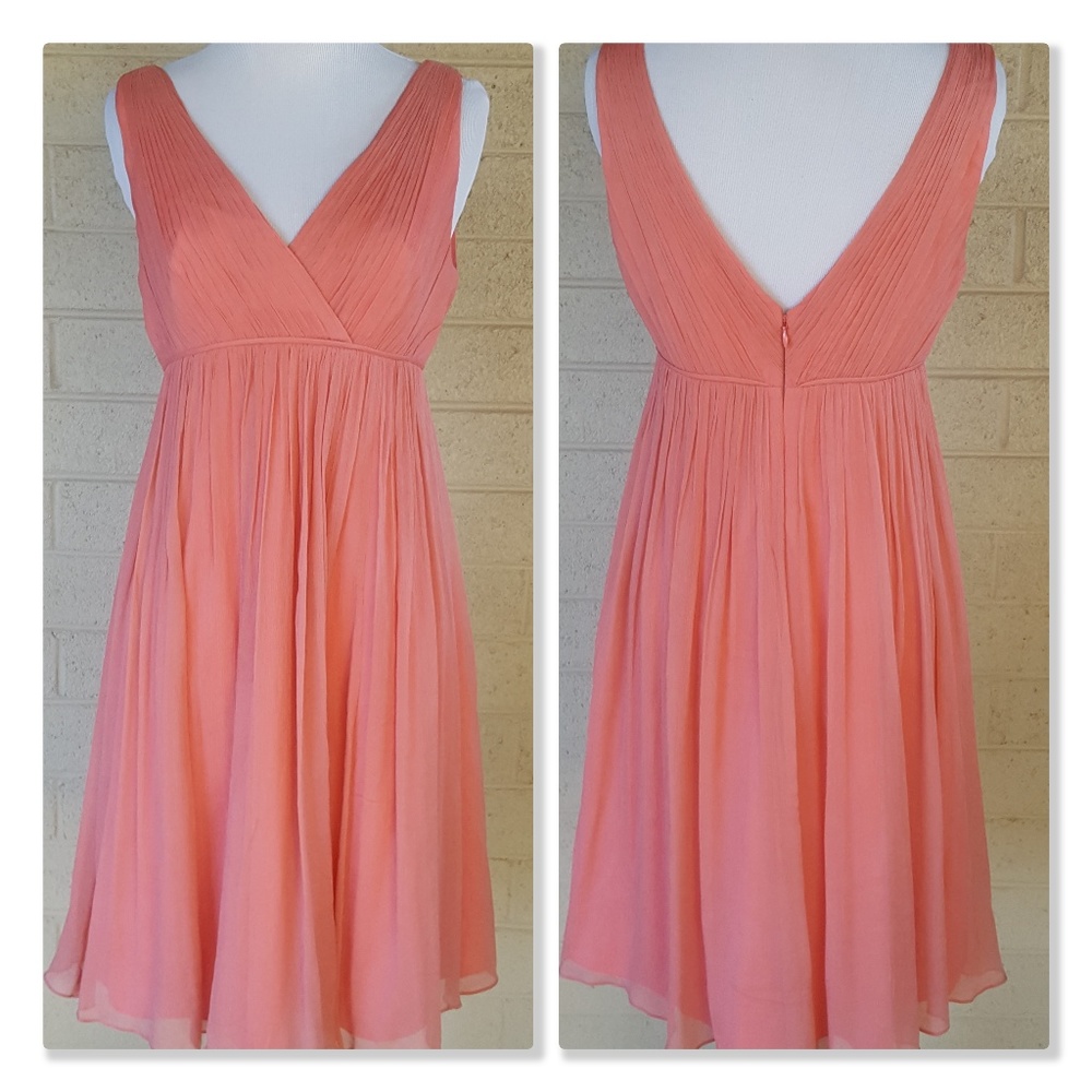 J.Crew Brigitte Crinkle Silk Chiffon Dress